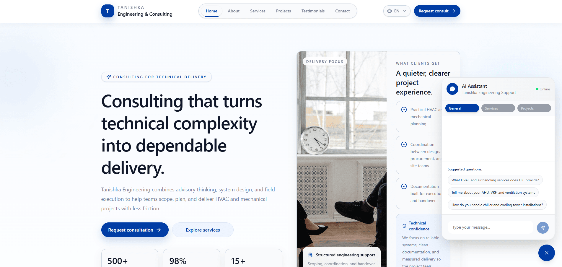 Tanishka Engineering Consultancy Platform